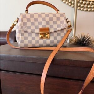 Louis Vuitton  Croisette Damier Azur with detachable crossbody strap